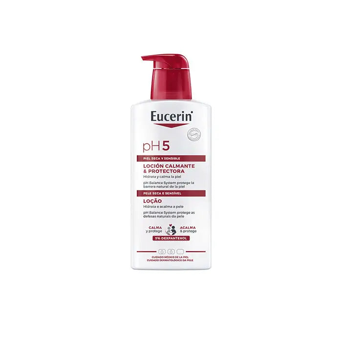 Eucerin pH5 lotion for sensitive skin in 400ml bottle, moisturizing and gentle skincare by Jag Couture London - New York