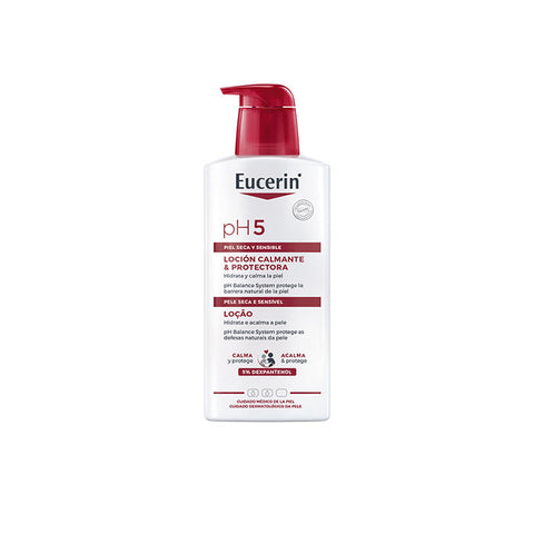 Eucerin Ph5 lotion for sensitive skin in a 400ml bottle, displayed with a clean, minimal background.