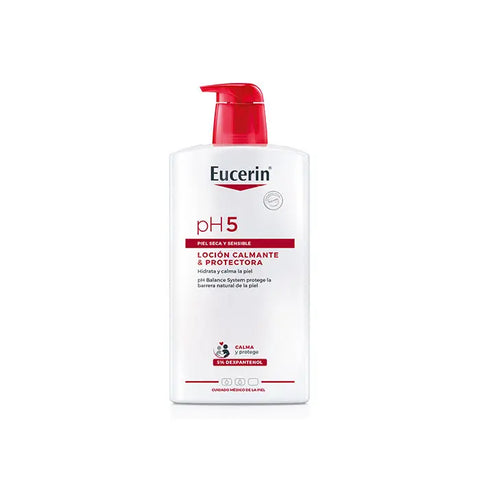 Eucerin pH5 Skin Protection Body Lotion 1000ml in a pump bottle, designed for gentle, nourishing skin care.