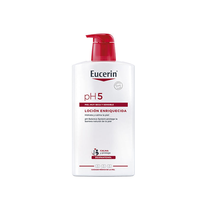 Eucerin pH5 Skin-Protection Lotion in a 1000ml bottle, featuring the skincare brand Jag Couture London - New York.