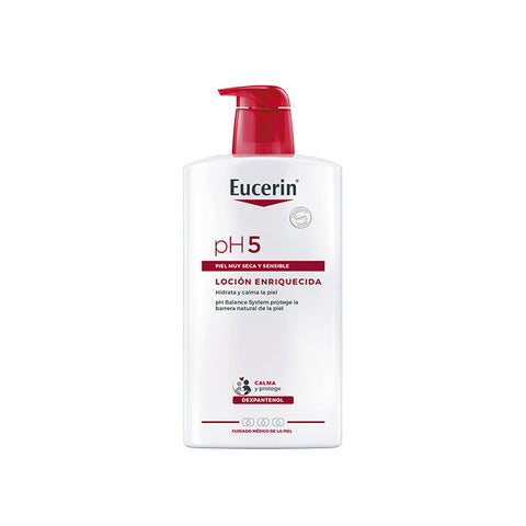 Eucerin pH5 Skin-Protection Lotion in a 1000ml bottle, featuring the skincare brand Jag Couture London - New York.