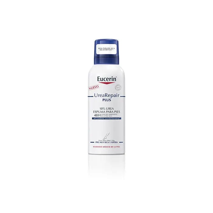 Eucerin Urearepair Plus 10 Foot Foam by Jag Couture London - New York, 150ml bottle with foam for foot skin care.