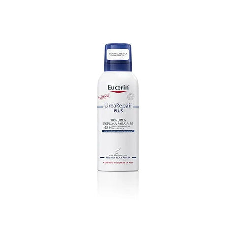 Eucerin Urearepair Plus 10 Foot Foam by Jag Couture London - New York, 150ml bottle with foam for foot skin care.