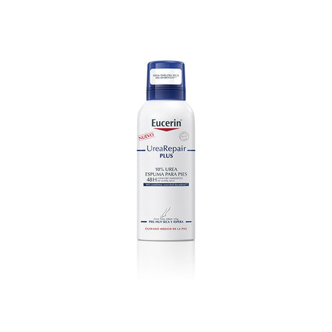 Eucerin Urearepair Plus 10 Foot Foam by Jag Couture London - New York, 150ml bottle, moisturizing foot foam for dry skin.