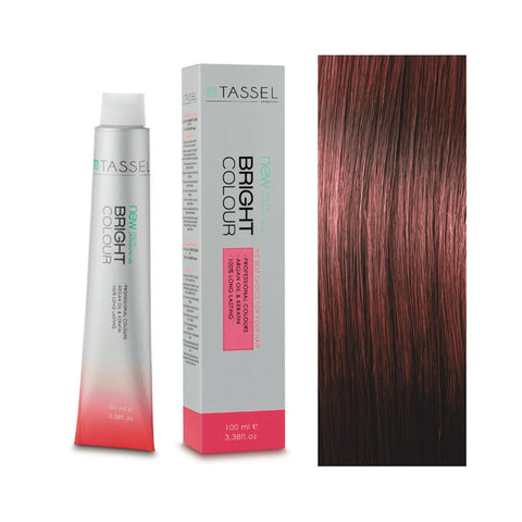 Eurostil Bright Colour Tinte 6.6 Rubio Oscuro Rojo hair dye from Jag Couture London New York, showing the vibrant red shade in the packaging.