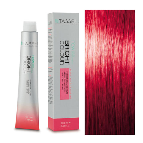 Eurostil Bright Colour Tinte N7.62 Rubio Medio Rojo Cereza by Jag Couture London - New York, hair dye in a vibrant red shade.