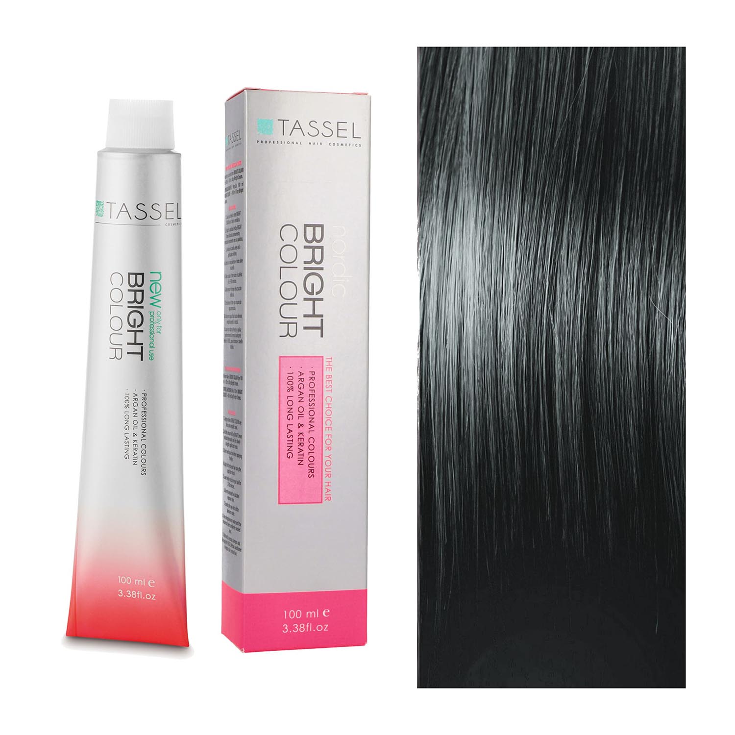 Eurostil Bright Colour Tinte SM 1.1 Silver Metal hair dye from Jag Couture London, 100ml bottle showing vibrant silver metallic color.