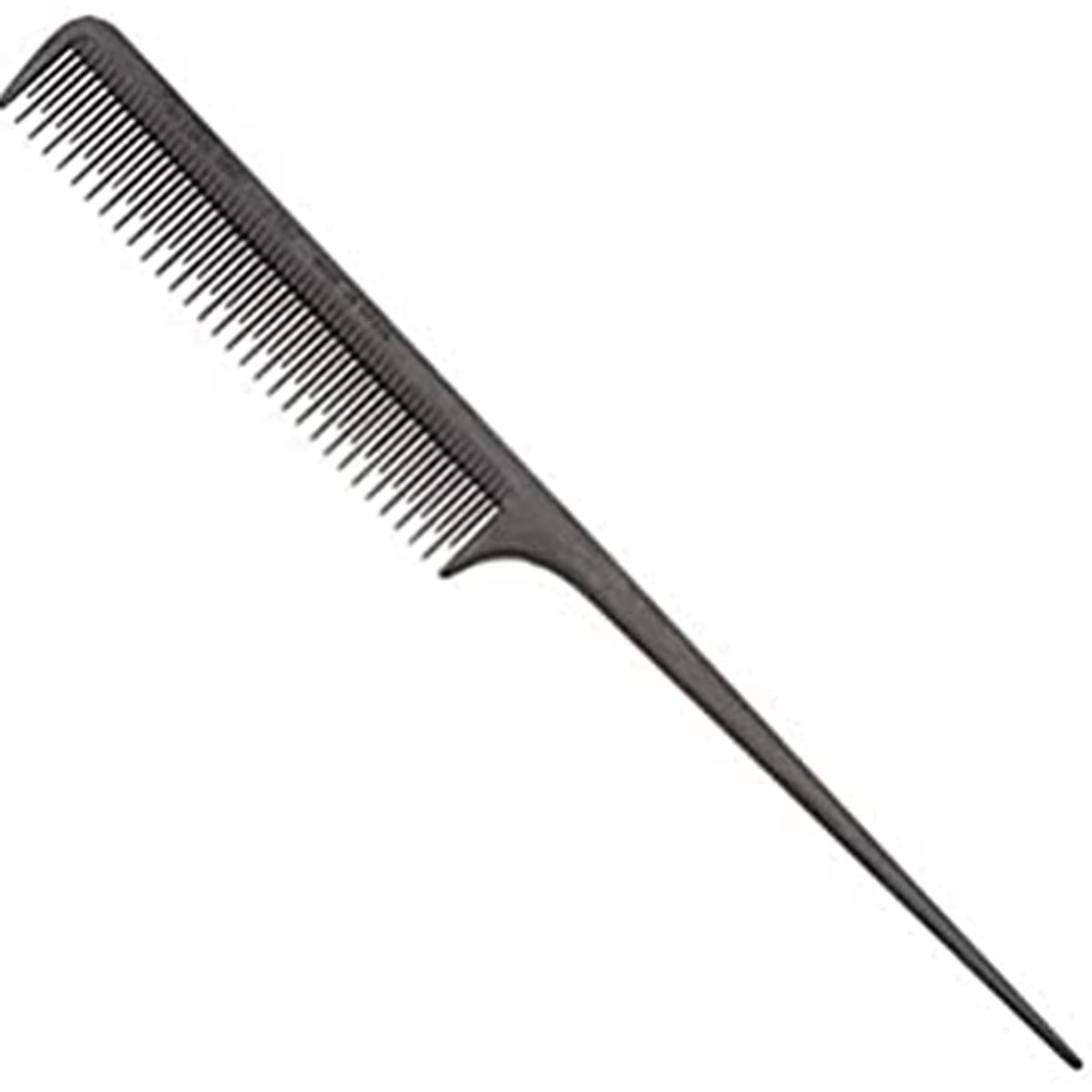 Carbon hairbrush by Eurostil Eur Peine Pua Especial, 20.5cm, from Jag Couture London New York with black carbon handle and bristles.