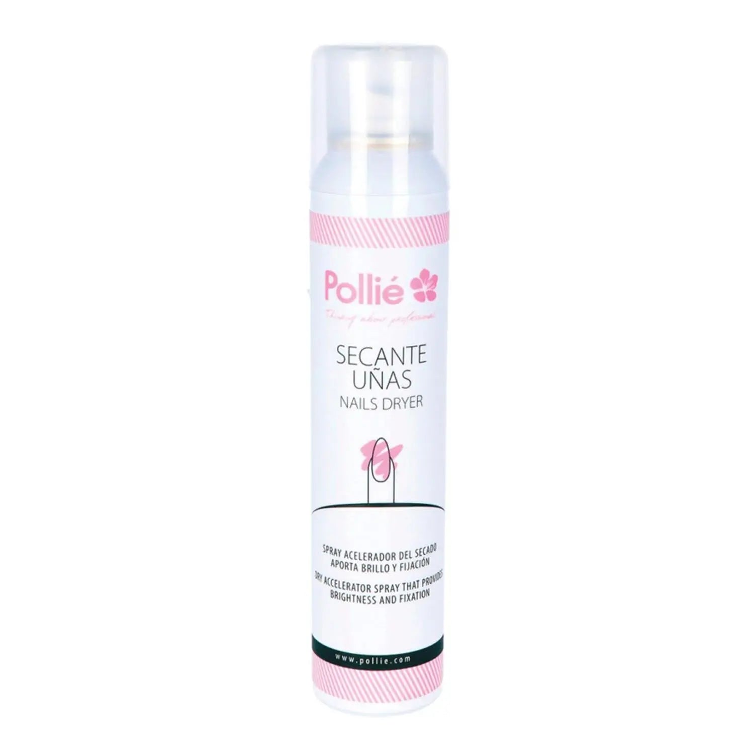 Eurostil Pollie nail quick-dry spray by Jag Couture London New York in a 200ml bottle, designed for fast nail polish drying.