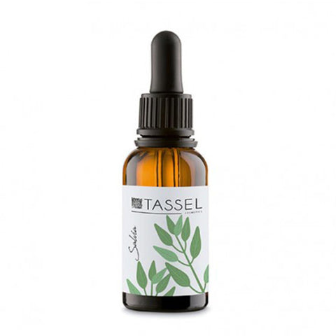 Eurostil Salvia Aceites Esenciales 15ml by Jag Couture London showcasing a small glass bottle with sage essential oil.