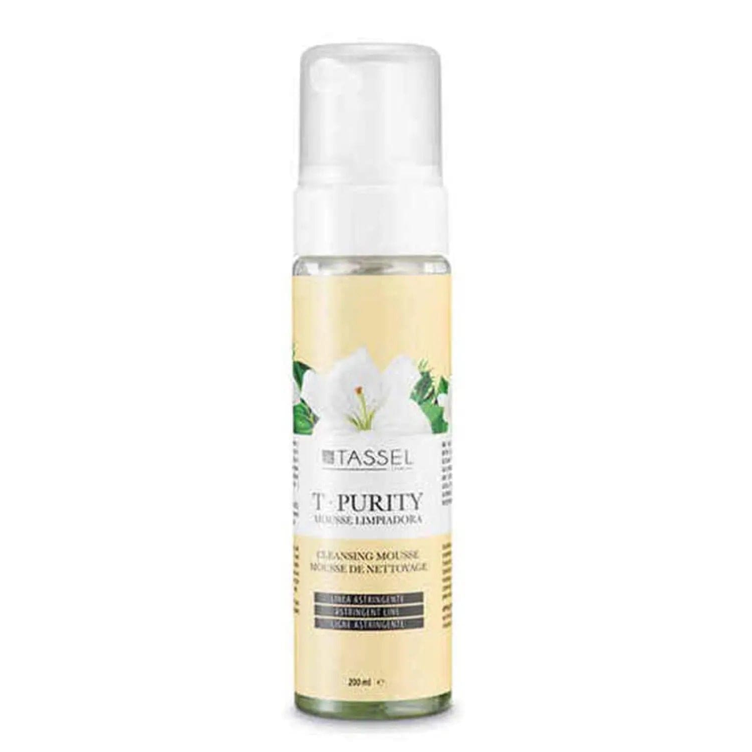 Eurostil Tassel Espuma Limpiadora Astrigente T-Purity 200ml by Jag Couture London - New York, foaming facial cleanser in a bottle.
