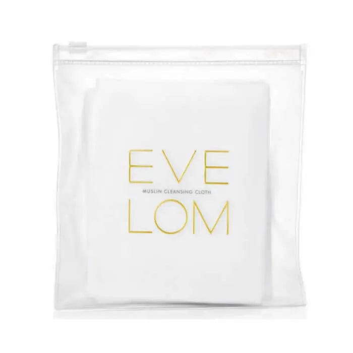 Set of three Eve Lom Muslin Cleansing Cloths from Jag Couture London and New York, soft cotton facial cleansing cloths.