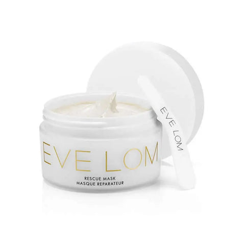 Eve Lom Rescue Mask 100ml in a jar, showcasing the skincare product from Jag Couture London - New York.