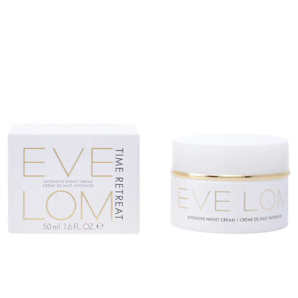 Eve Lom Time Retreat Intensive Night Cream 50ml in a jar, featuring luxurious skincare from Jag Couture London New York.