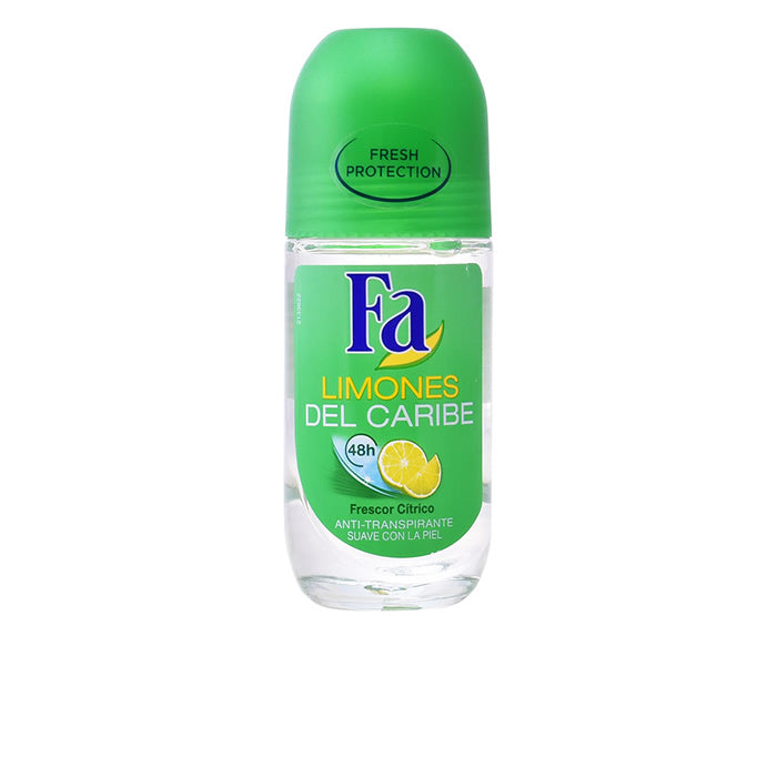 Jag Couture London Lemons of Caribbean deodorant roll-on, 50ml, with fresh lemon scent in sleek packaging.