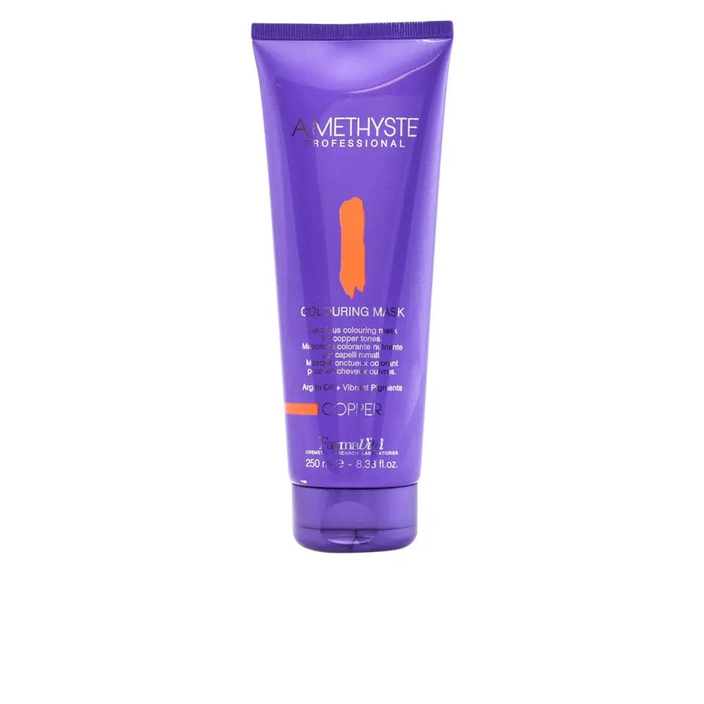 Farmavita Amethyste Colouring Mask Cooper 250ml, creamy hair mask with copper tone for vibrant hair color care.