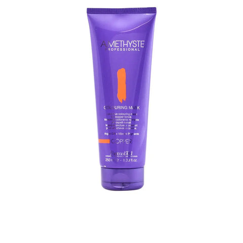 Farmavita Amethyste Colouring Mask Cooper 250ml with a sleek jar, showcasing vibrant copper hair color treatment by Jag Couture London New York.