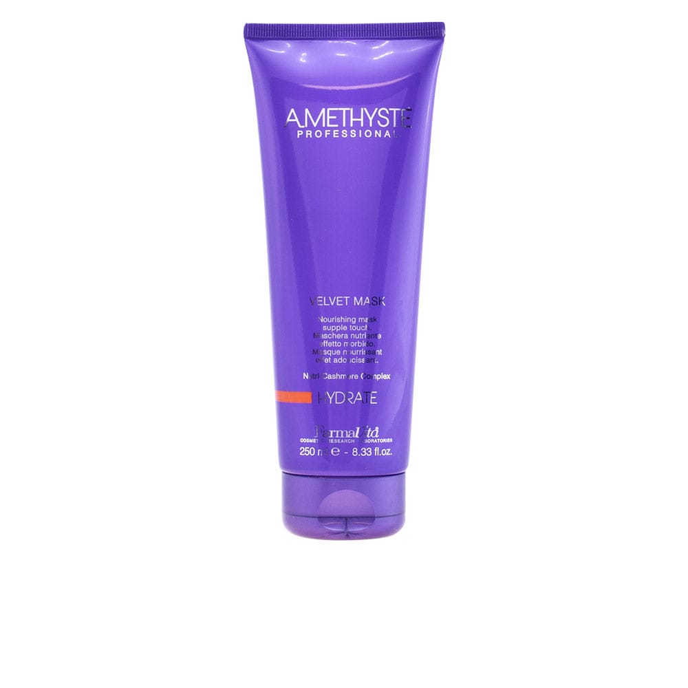 Farmavita Amethyste Hydrate Velvet Mask in 250ml jar, designed for deep conditioning and hydration of hair.