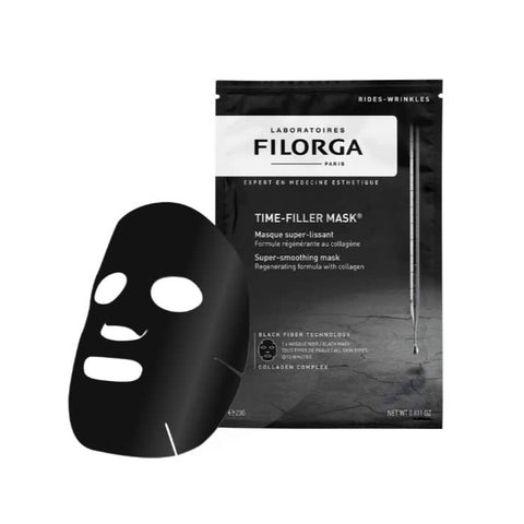 Jag Couture London - New York Filorga Time Filler Mask Super Smoothing Black Mask on a skincare display