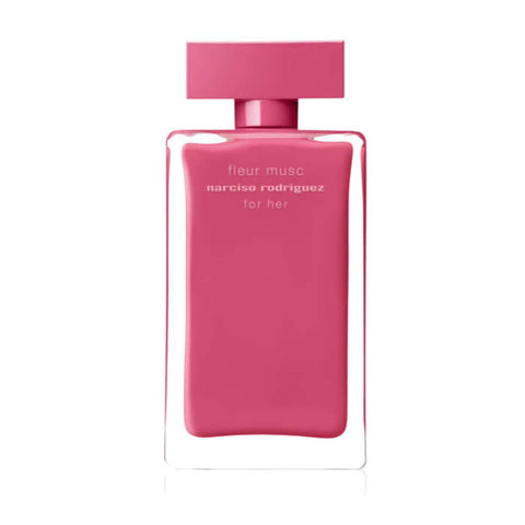 Fleur Musc Narciso Rodriguez For Her Eau de Perfume spray 100ml, featuring elegant perfume bottle with floral design.