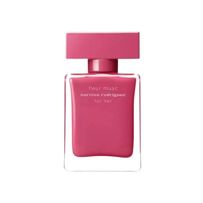 Fleur Musc Narciso Rodriguez For Her Eau de Perfume spray 50ml, featuring a sleek bottle with floral and musky scent notes.