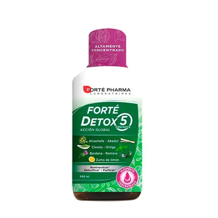 Jag Couture London-New York Forté Pharma Detox 5 Organs 500ml bottle, showing the product label and packaging.