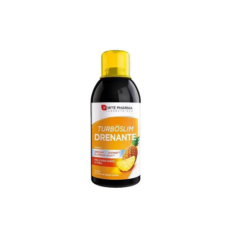 Forte Pharma Pineapple Draining Turboslim 500ml bottle, natural pineapple flavor, weight management supplement by Jag Couture London New York