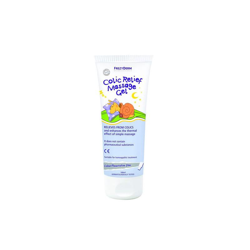 Frezyderm Baby Colic Relief Massage Gel in 100ml bottle, designed to soothe and comfort infants with gentle, natural ingredients.