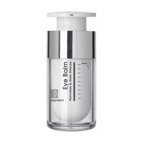Frezyderm Eye Balm for puffiness and dark circles, 15ml, with a sleek container and applicator for sensitive eye area care.