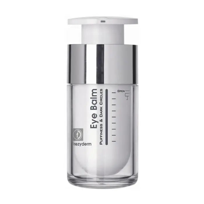 Jag Couture London New York Frezyderm Eye Balm with puffiness and dark circles, 15ml jar showing the product container.