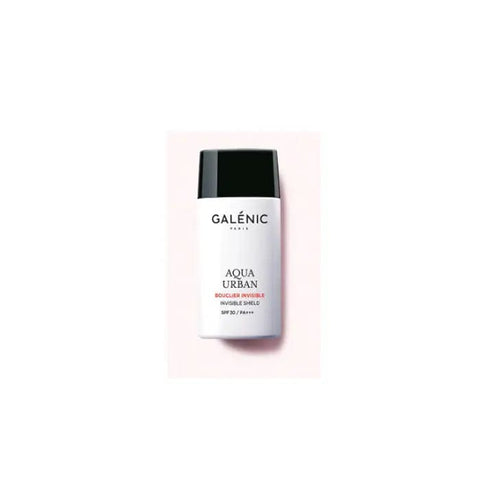 Galenic Aqua Urban Invisible Shield SPF30+ in 40ml tube, lightweight facial sunscreen with broad-spectrum sun protection.