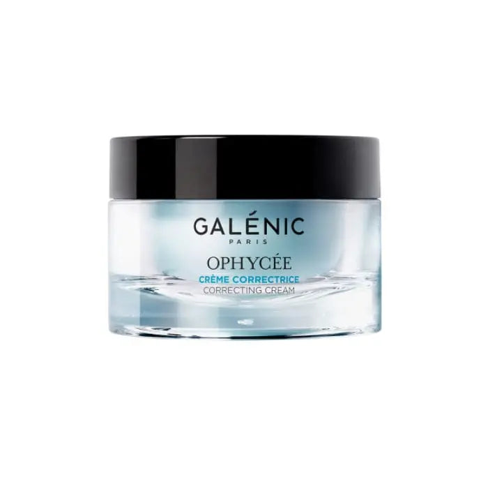 Galenic Ophycée Correcting Cream for dry skin in a 50ml jar, with a smooth, creamy texture and elegant packaging.