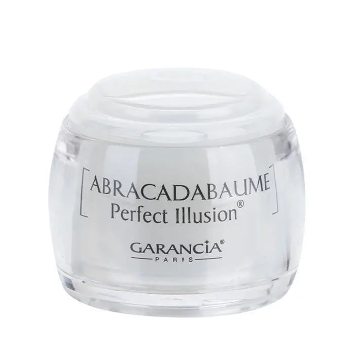 Garancia Abracadabaume Perfect Illusion 12g jar, luxury skincare product by Jag Couture London New York, close-up of the container.
