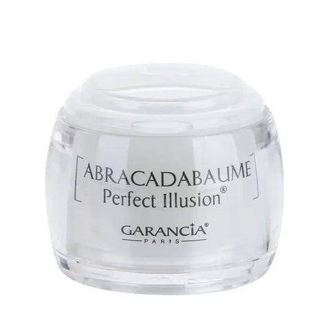 Garancia Abracadabaume Perfect Illusion 12g jar, luxury skincare product by Jag Couture London New York, close-up of the container.