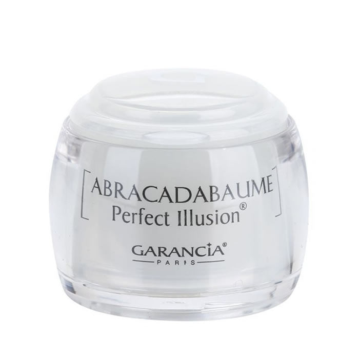 Garancia Abracadabaume Perfect Illusion 12g face cream in a sleek jar, showcasing luxurious packaging and smooth texture.