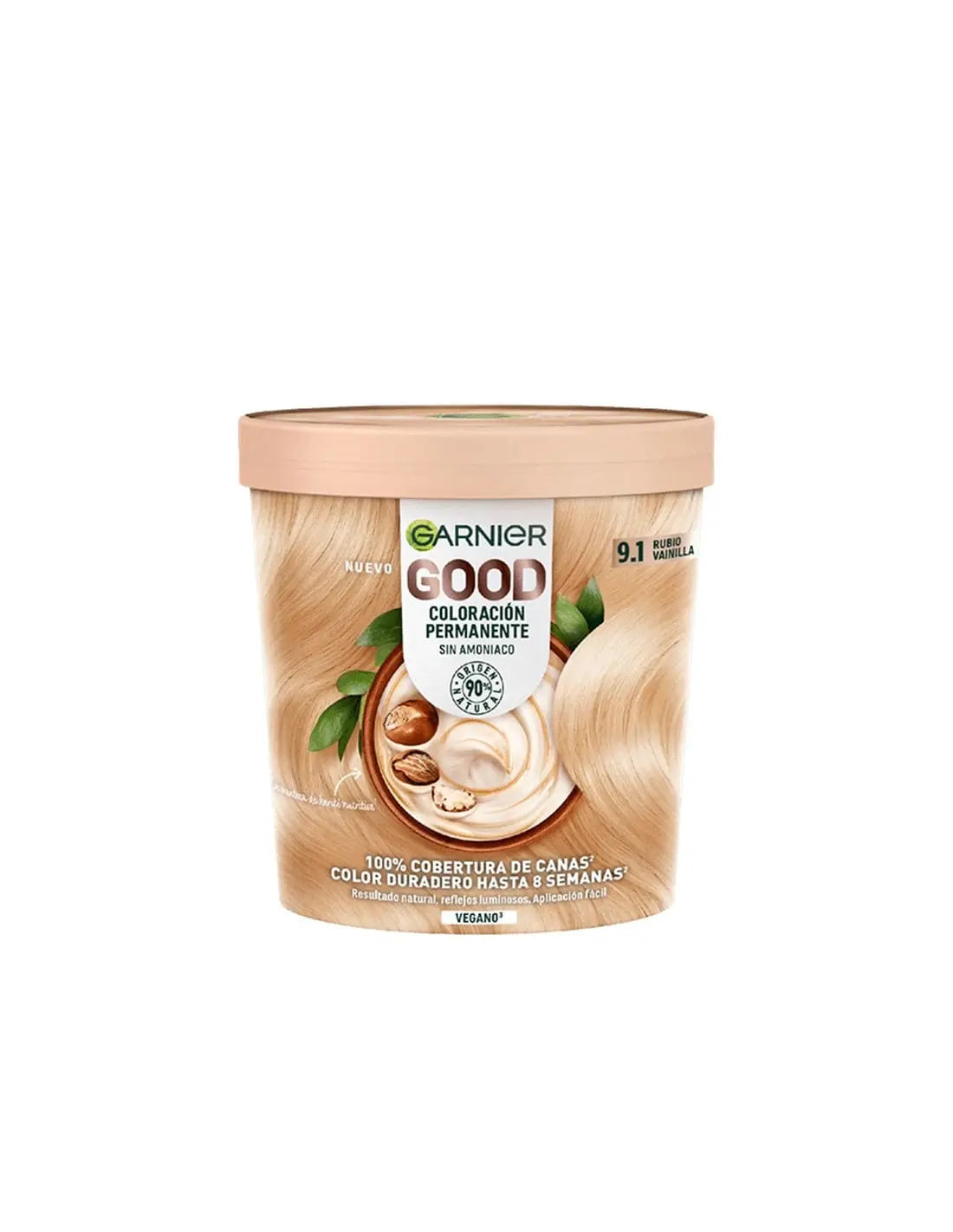 Garnier Good Permanent Hair Color 9.1 Vainilla Blonde from Jag Couture London - New York, image showing the hair dye tube.