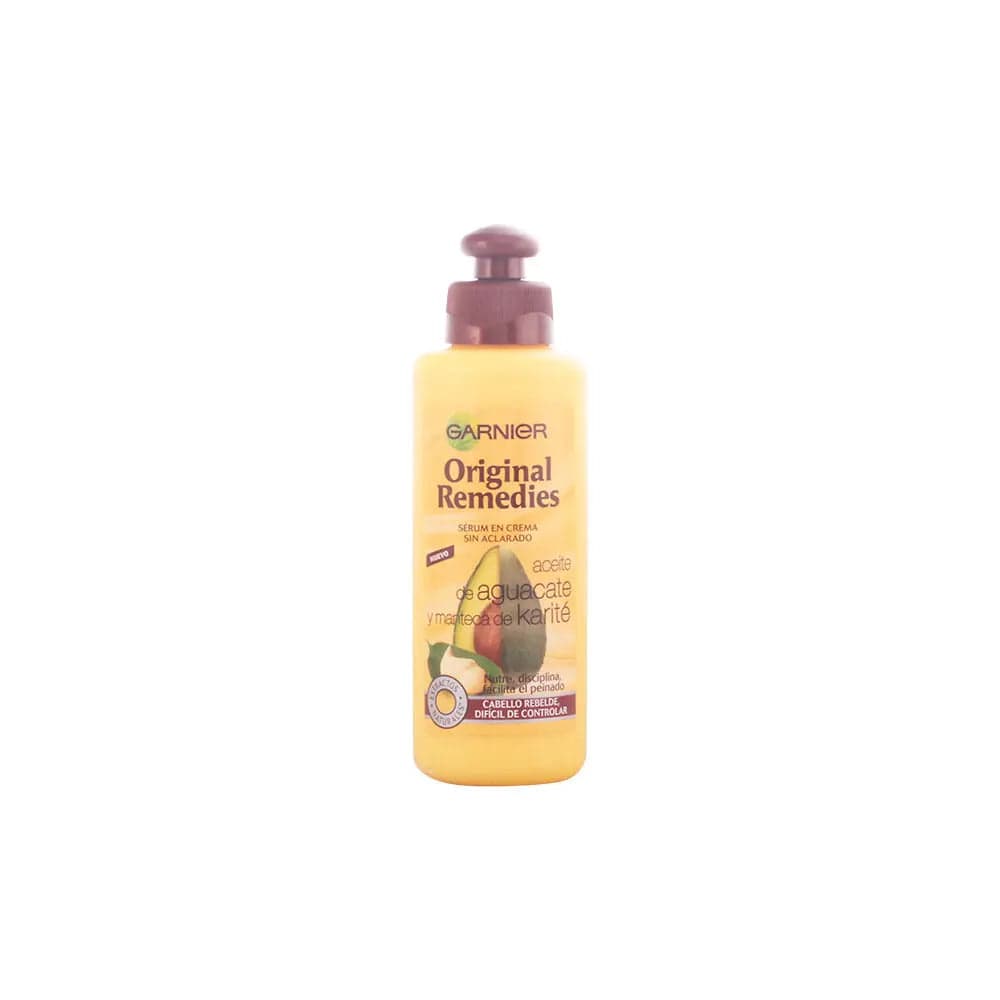 Garnier Original Remedies Oil Without Rinse with Avocado and Karite, 200ml, in a sleek bottle with a flip-top cap.
