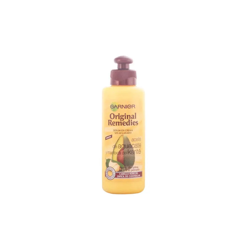 Garnier Original Remedies Avocado & Karite Oil Without Rinse 200ml bottle, natural hair treatment from Jag Couture London.