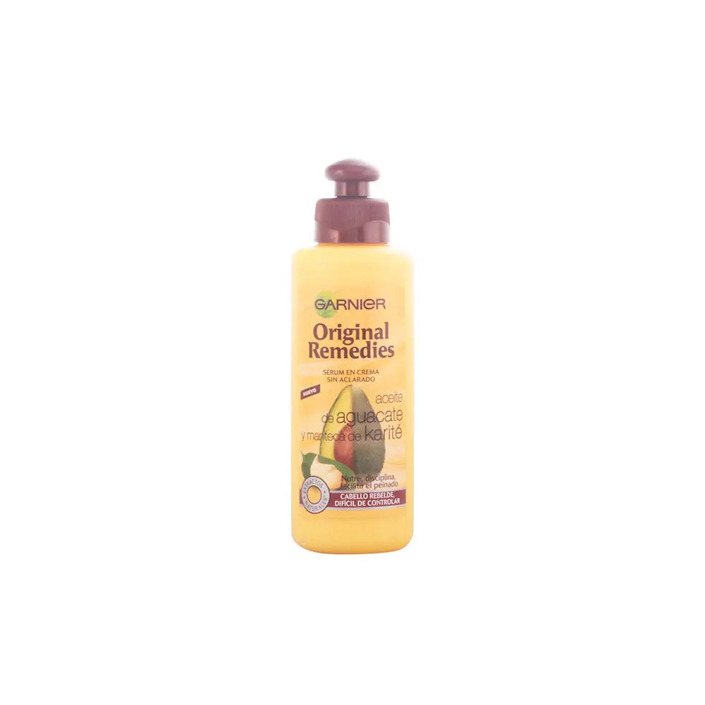 Garnier Original Remedies oil without rinse with avocado and shea butter, 200ml bottle, suitable for nourishing hair care.