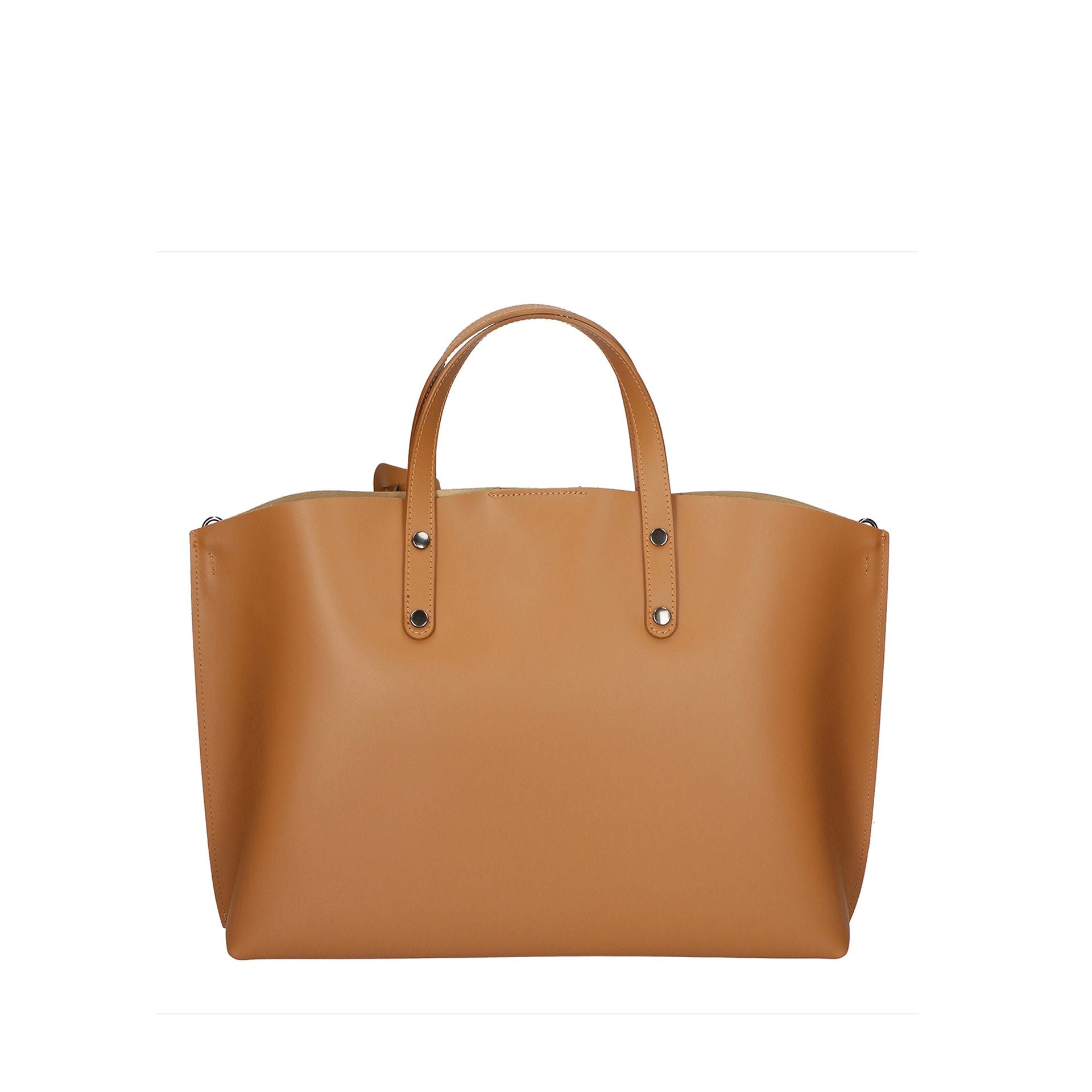 Luxurious leather handbag by Jag Couture London - New York, Gave Lux GLX22209423FBG-L128_CUOIO in rich brown leather with stylish design.