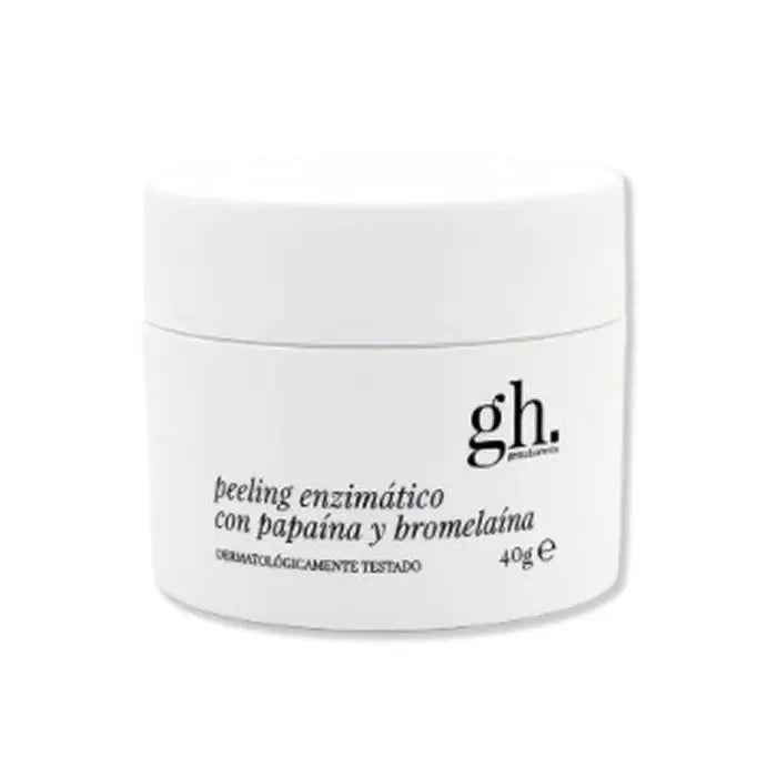 Jag Couture London enzyme peeling with papain and bromelain in a 40g jar, featuring natural ingredients for skin exfoliation.