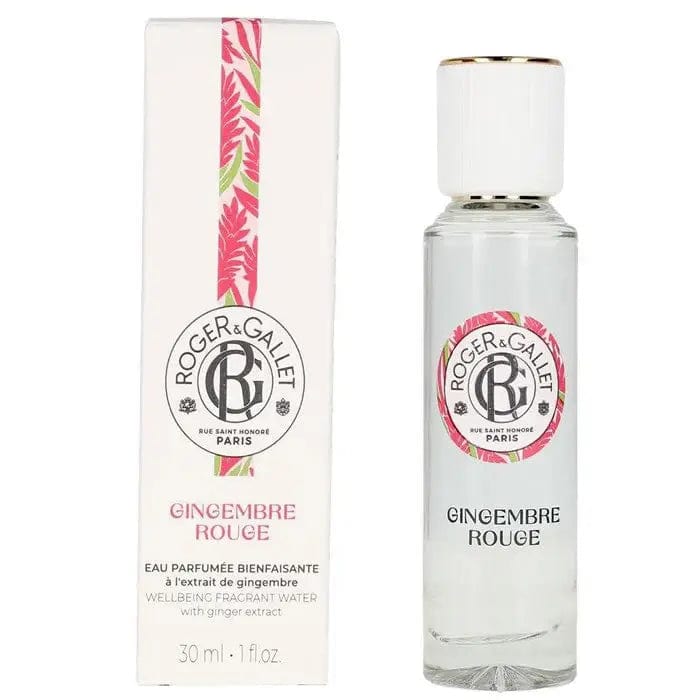 Jag Couture London New York Gingembre Rouge Eau Parfumée vaporizer 30ml, featuring a sleek bottle with vibrant red accents.