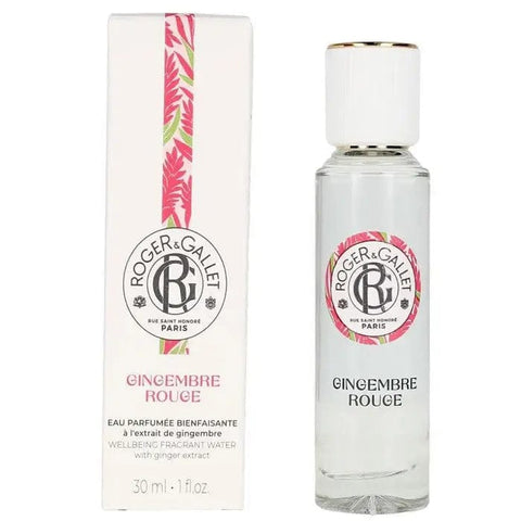 Jag Couture London New York Gingembre Rouge Eau Parfumée vaporizer 30ml, featuring a sleek bottle with vibrant red accents.
