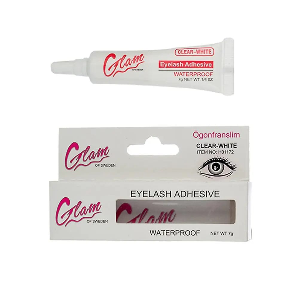 Glam Of Sweden eyelash adhesive 7g by Jag Couture London New York with clear formula and precise applicator for secure eyelash application.