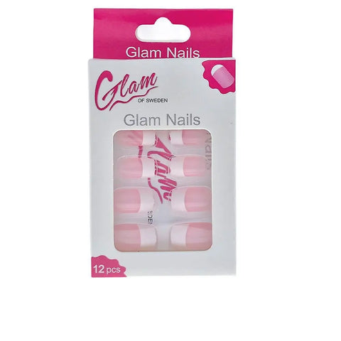 Light pink Glam of Sweden Nails from Jag Couture London-New York, 12g manicure product, shown in a close-up of the nail polish container.