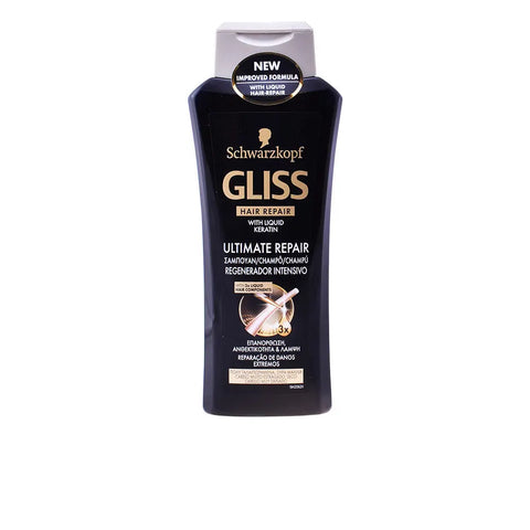 Jag Couture London New York Gliss Ultimate Repair Shampoo 400ml bottle with sleek packaging and product label visible.
