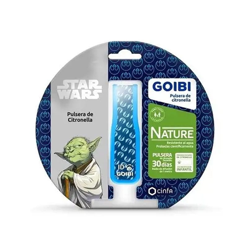 Goibi citronella bracelet featuring a Star Wars Yoda design by Jag Couture London New York, natural and stylish insect repellent accessory.