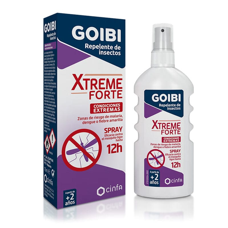 Jag Couture London New York Goibi Xtreme Forte insect repellent spray 200ml bottle with spray nozzle.