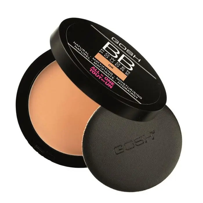 Jag Couture London Gosh BB Powder All In One in shade 08 Chestnut, 6.5g, compact face powder with natural finish.