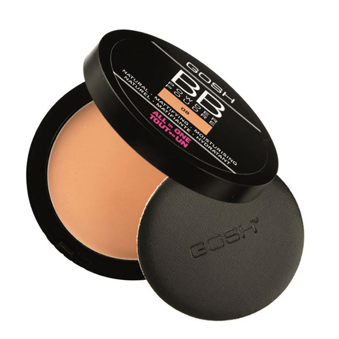 Jag Couture London Gosh BB Powder All In One 08 Chestnut, 6.5g, compact face powder with natural finish
